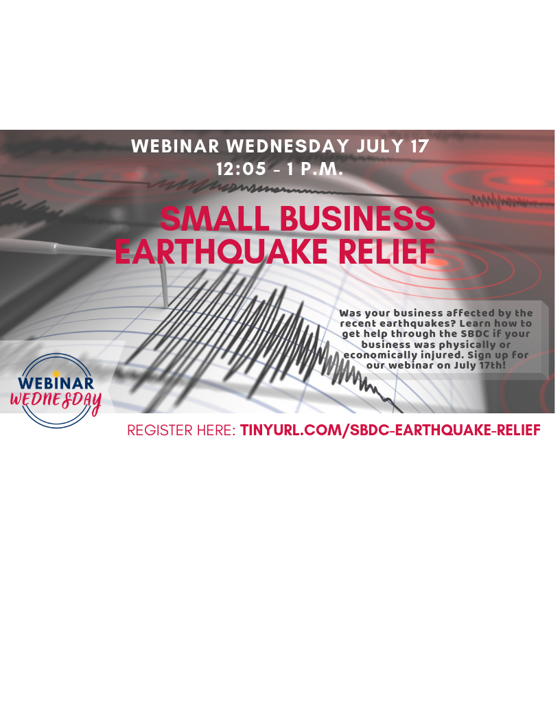 Small Business Earthquake Recovery / Relief Webinar