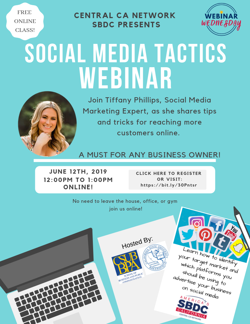 Social Media Expert Tiffany Phillips is teaching an online webinar class about marketing small business online. A tactic that can increase your customer base.